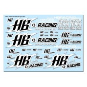 HB Racing World Team Decals White HB204074