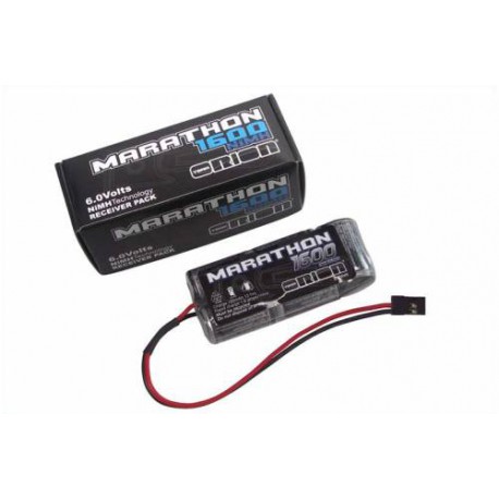 Marathon 1600 Receiver Pack 6.0V RC10GT Hump NiMH w/Universal Plug 24 AWG ORI12231