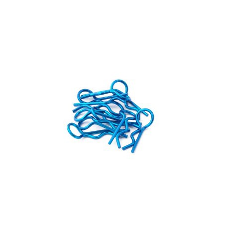 Clips de carrosserie 1 / 8eme bleu metallise (10pcs)