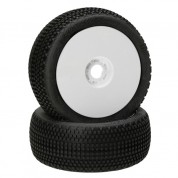 HB Gridlock V2 Mounted Tire (Soft/White Wheel/1:8 Buggy (2) HB204317