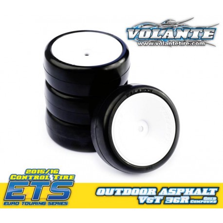 Volante V5 Tough 36R 1/10 TC Rubber Tire Pre-glued 4pcs V5T-PG36R