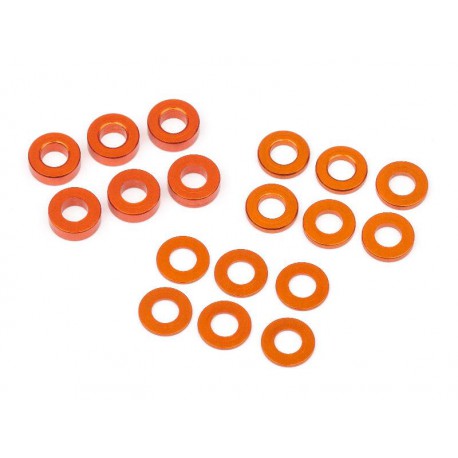 PRO 5/D413 -  WASHER SET 3X6MM (0.5MM/1.0MM/2.0MM/ORANGE/6PCS) HB112797